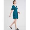 imageLock and Love Womens Short Sleeve Kimono Style Deep V Neck Casual Summer Dress S3XL Plus SizeWdr1338teal