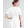 imageLock and Love Womens Short Sleeve Kimono Style Deep V Neck Casual Summer Dress S3XL Plus SizeWdr1338white