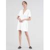 imageLock and Love Womens Short Sleeve Kimono Style Deep V Neck Casual Summer Dress S3XL Plus SizeWdr1338white