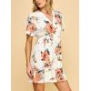 imageLock and Love Womens Short Sleeve Kimono Style Deep V Neck Casual Summer Dress S3XL Plus SizeWdr1338whitefloral