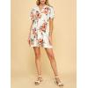 imageLock and Love Womens Short Sleeve Kimono Style Deep V Neck Casual Summer Dress S3XL Plus SizeWdr1338whitefloral