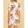 imageLock and Love Womens Short Sleeve Kimono Style Deep V Neck Casual Summer Dress S3XL Plus SizeWdr1338whitefloral