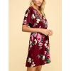 imageLock and Love Womens Short Sleeve Kimono Style Deep V Neck Casual Summer Dress S3XL Plus SizeWdr1338winefloral