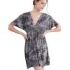 imageLock and Love Womens Short Sleeve Kimono Style Deep V Neck Casual Summer Dress S3XL Plus SizeWdr2386black