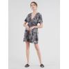 imageLock and Love Womens Short Sleeve Kimono Style Deep V Neck Casual Summer Dress S3XL Plus SizeWdr2386black