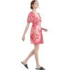 imageLock and Love Womens Short Sleeve Kimono Style Deep V Neck Casual Summer Dress S3XL Plus SizeWdr2386coral