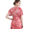 imageLock and Love Womens Short Sleeve Kimono Style Deep V Neck Casual Summer Dress S3XL Plus SizeWdr2386coral