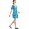 imageLock and Love Womens Short Sleeve Kimono Style Deep V Neck Casual Summer Dress S3XL Plus SizeWdr2386teal