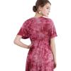 imageLock and Love Womens Short Sleeve Kimono Style Deep V Neck Casual Summer Dress S3XL Plus SizeWdr2386wine