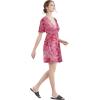 imageLock and Love Womens Short Sleeve Kimono Style Deep V Neck Casual Summer Dress S3XL Plus SizeWdr2386wine
