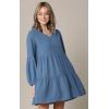 imageLock and Love Womens Summer Tunic Dress V Neck Casual Loose Flowy Swing Shift DressWdr2351denim