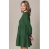 imageLock and Love Womens Summer Tunic Dress V Neck Casual Loose Flowy Swing Shift DressWdr2351green