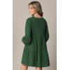 imageLock and Love Womens Summer Tunic Dress V Neck Casual Loose Flowy Swing Shift DressWdr2351green