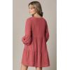 imageLock and Love Womens Summer Tunic Dress V Neck Casual Loose Flowy Swing Shift DressWdr2351mulberry