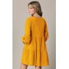 imageLock and Love Womens Summer Tunic Dress V Neck Casual Loose Flowy Swing Shift DressWdr2351mustard