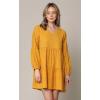 imageLock and Love Womens Summer Tunic Dress V Neck Casual Loose Flowy Swing Shift DressWdr2351mustardpolka