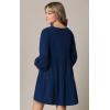 imageLock and Love Womens Summer Tunic Dress V Neck Casual Loose Flowy Swing Shift DressWdr2351navy
