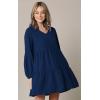 imageLock and Love Womens Summer Tunic Dress V Neck Casual Loose Flowy Swing Shift DressWdr2351navy