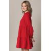 imageLock and Love Womens Summer Tunic Dress V Neck Casual Loose Flowy Swing Shift DressWdr2351red