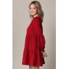 imageLock and Love Womens Summer Tunic Dress V Neck Casual Loose Flowy Swing Shift DressWdr2351wine