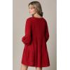 imageLock and Love Womens Summer Tunic Dress V Neck Casual Loose Flowy Swing Shift DressWdr2351wine