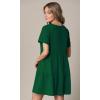 imageLock and Love Womens Summer Tunic Dress V Neck Casual Loose Flowy Swing Shift DressWdr2354green