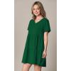 imageLock and Love Womens Summer Tunic Dress V Neck Casual Loose Flowy Swing Shift DressWdr2354green