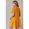 imageLock and Love Womens Summer Tunic Dress V Neck Casual Loose Flowy Swing Shift DressWdr2354mustard