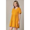 imageLock and Love Womens Summer Tunic Dress V Neck Casual Loose Flowy Swing Shift DressWdr2354mustard