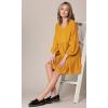 imageLock and Love Womens Summer Tunic Dress V Neck Casual Loose Flowy Swing Shift DressWdr2354mustard