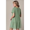 imageLock and Love Womens Summer Tunic Dress V Neck Casual Loose Flowy Swing Shift DressWdr2354sage