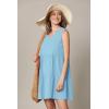 imageLock and Love Womens Summer Tunic Dress V Neck Casual Loose Flowy Swing Shift DressWdr2357aqua