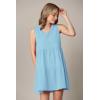 imageLock and Love Womens Summer Tunic Dress V Neck Casual Loose Flowy Swing Shift DressWdr2357aqua