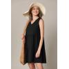 imageLock and Love Womens Summer Tunic Dress V Neck Casual Loose Flowy Swing Shift DressWdr2357black