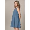 imageLock and Love Womens Summer Tunic Dress V Neck Casual Loose Flowy Swing Shift DressWdr2357denim
