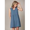 imageLock and Love Womens Summer Tunic Dress V Neck Casual Loose Flowy Swing Shift DressWdr2357denim