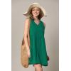 imageLock and Love Womens Summer Tunic Dress V Neck Casual Loose Flowy Swing Shift DressWdr2357green