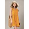 imageLock and Love Womens Summer Tunic Dress V Neck Casual Loose Flowy Swing Shift DressWdr2357mustard