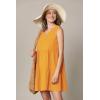 imageLock and Love Womens Summer Tunic Dress V Neck Casual Loose Flowy Swing Shift DressWdr2357mustard