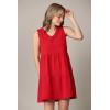 imageLock and Love Womens Summer Tunic Dress V Neck Casual Loose Flowy Swing Shift DressWdr2357red