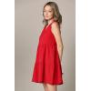 imageLock and Love Womens Summer Tunic Dress V Neck Casual Loose Flowy Swing Shift DressWdr2357red