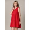 imageLock and Love Womens Summer Tunic Dress V Neck Casual Loose Flowy Swing Shift DressWdr2357red