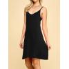 imageLock and Love Womens V Neck Spaghetti Strap Cami Tunic Short Slip Dress  Made in USAWdr1090black