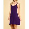 imageLock and Love Womens V Neck Spaghetti Strap Cami Tunic Short Slip Dress  Made in USAWdr1090darkpurple