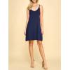 imageLock and Love Womens V Neck Spaghetti Strap Cami Tunic Short Slip Dress  Made in USAWdr1090navy
