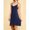 imageLock and Love Womens V Neck Spaghetti Strap Cami Tunic Short Slip Dress  Made in USAWdr1090navy
