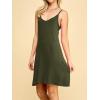 imageLock and Love Womens V Neck Spaghetti Strap Cami Tunic Short Slip Dress  Made in USAWdr1090olive