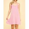 imageLock and Love Womens V Neck Spaghetti Strap Cami Tunic Short Slip Dress  Made in USAWdr1090pink