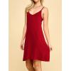 imageLock and Love Womens V Neck Spaghetti Strap Cami Tunic Short Slip Dress  Made in USAWdr1090red