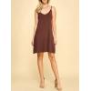 imageLock and Love Womens V Neck Spaghetti Strap Cami Tunic Short Slip Dress  Made in USAWdr1090rust